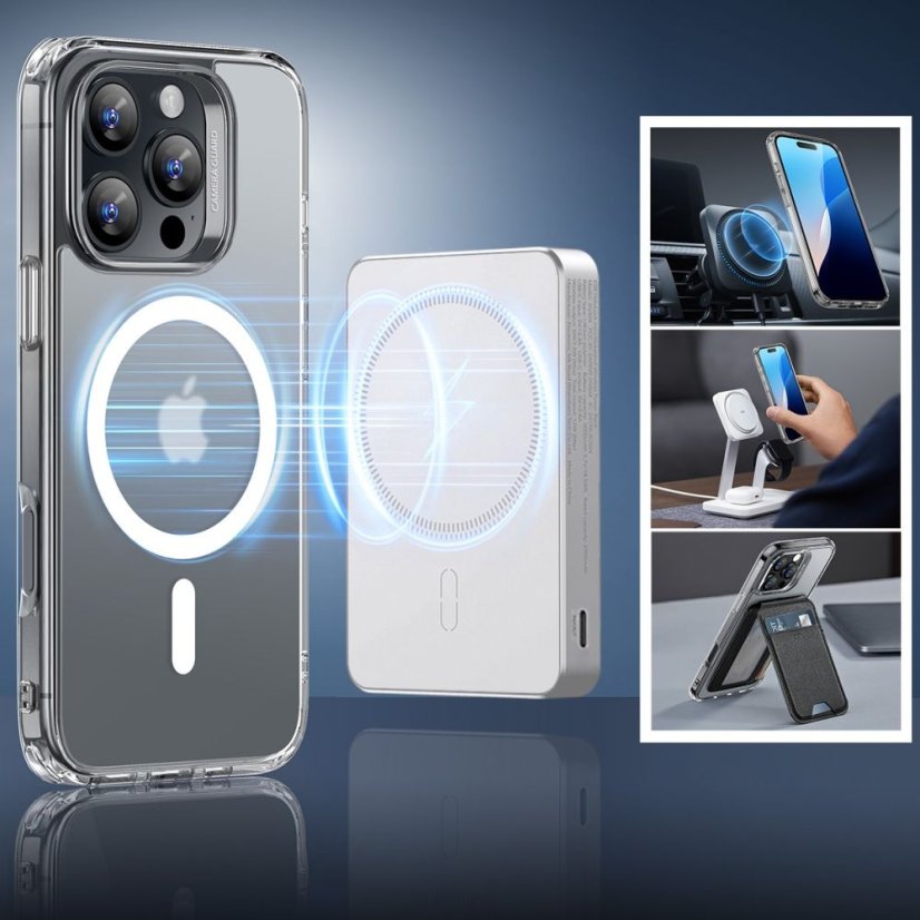 Ochranné sklo ESR Classic Hybrid Halolock Magsafe & Tempered Glass iPhone 16 Pro Frosted Clear