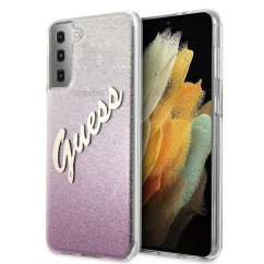 Kryt Original Faceplate Case Guess Guhcs21Mpcuglspi Samsung Galaxy S21 Plus (Glitter Gradient Script / Pink)