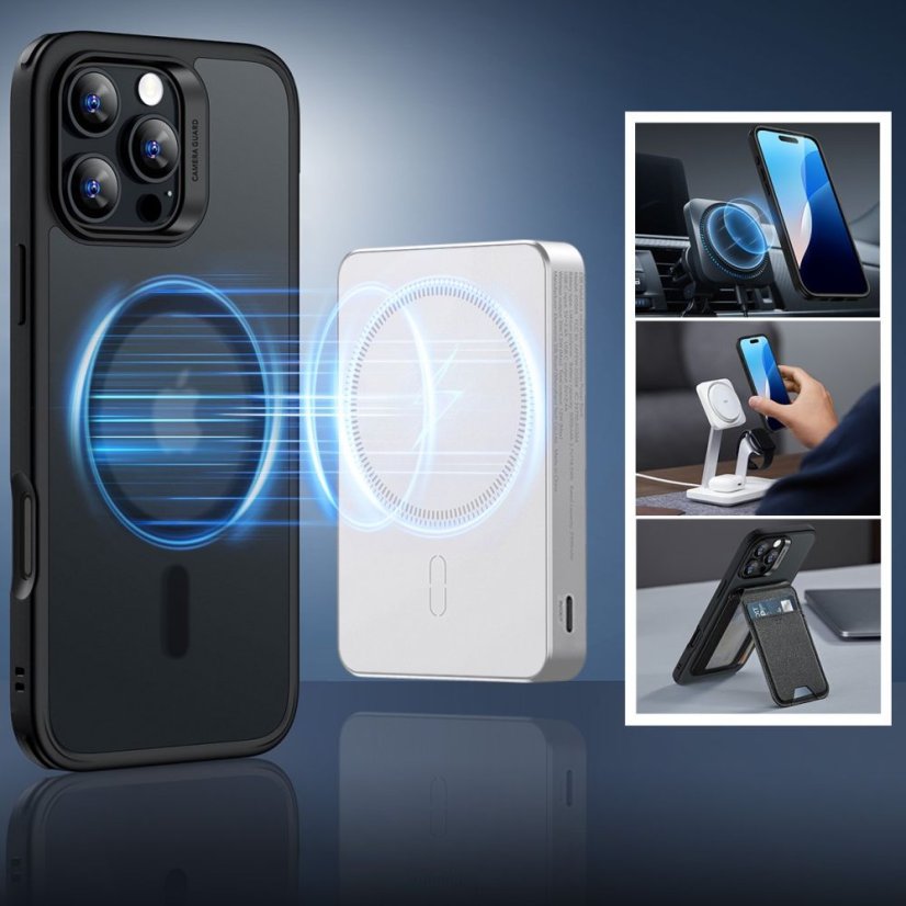 Ochranné sklo ESR Classic Hybrid Halolock Magsafe & Tempered Glass iPhone 16 Pro Frosted Black