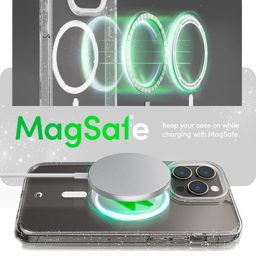 KRYT SPIGEN CYRILL SHINE MAG MAGSAFE iPhone 14 Pro GLITTER CLEAR