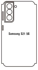 Hydrogel - zadná ochranná fólia - Samsung Galaxy S21 - typ výrezu 2