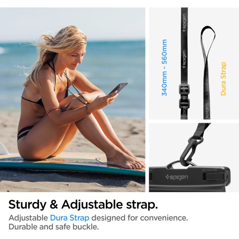 Vodeodolné púzdro Spigen A601 Universal Waterproof Case 2-Pack Black