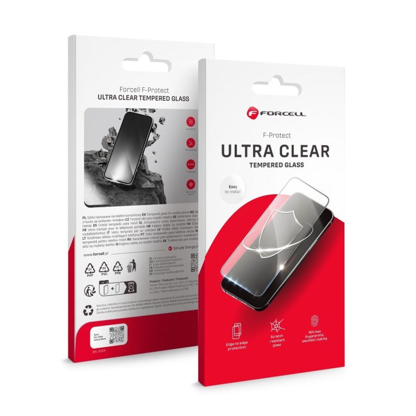 Edzett védőüveg Edzett védőüveg to Samsung Galaxy A36 / A56 Forcell Ultra Clear Glass Black