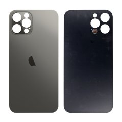 Apple iPhone 12 Pro Max - Sklo zadného housingu so zväčšeným otvorom na kameru (Graphite)