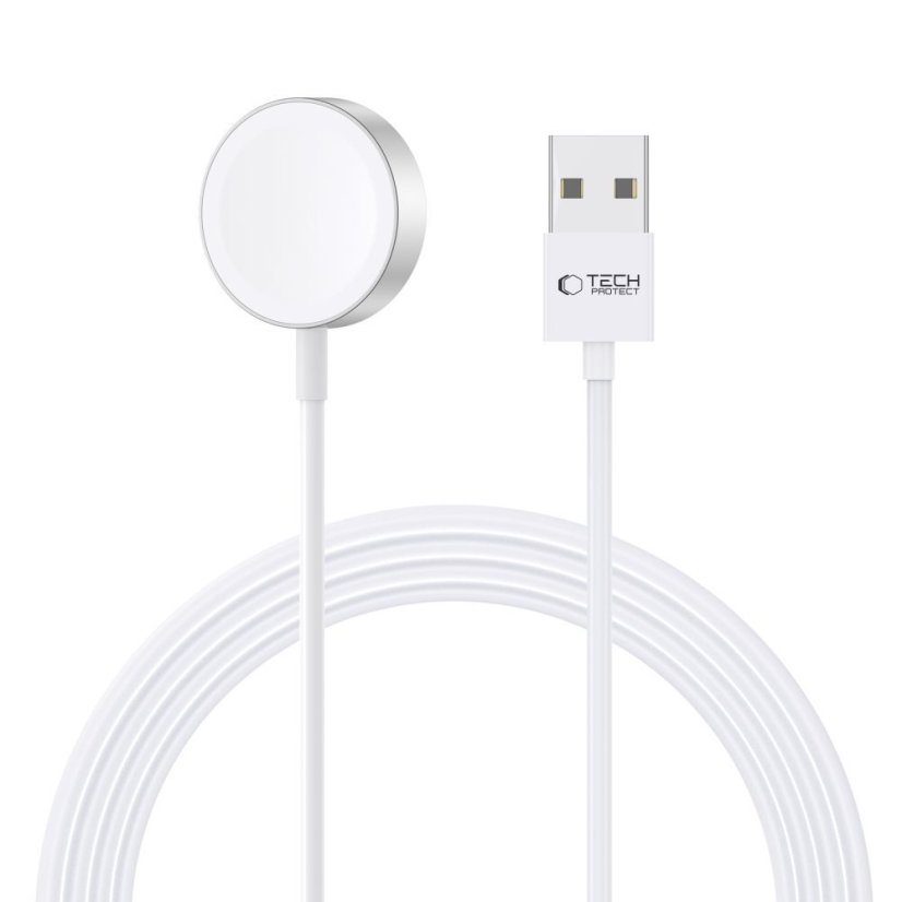 Kábel Tech-Protect Ultraboost Magnetic Charging Cable 120cm Apple Watch White