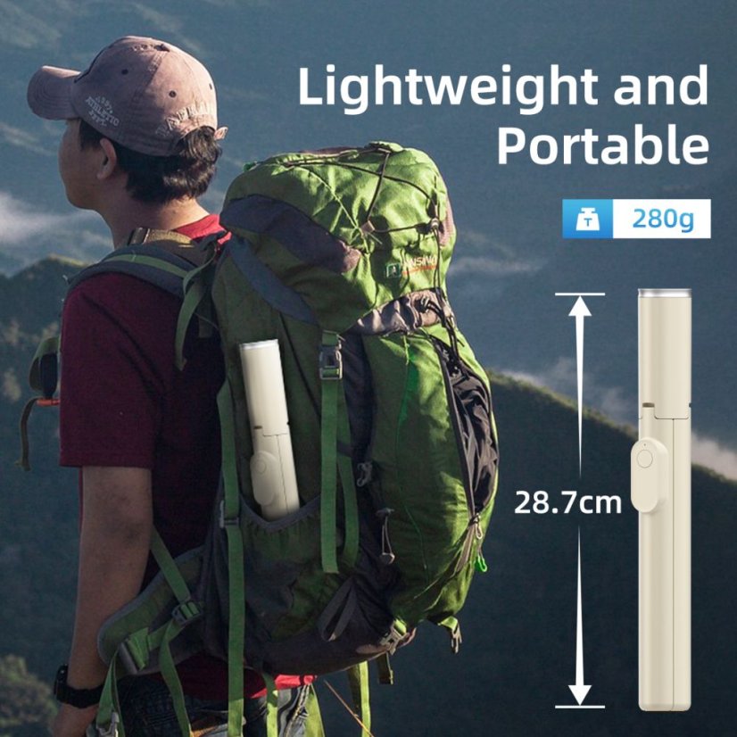 Selfie tyč Tech-Protect L09S Bluetooth Selfie Stick Tripod Beige