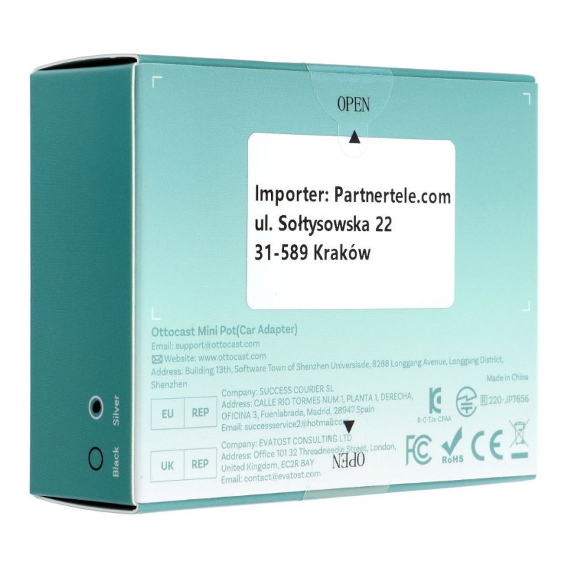 Wireless Car Adapter Ottocast mini Cube T3 Silver