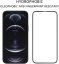 5D Hybrid ochranné sklo iPhone 12 Pro Max s vystúpenými okrajmi - čierne