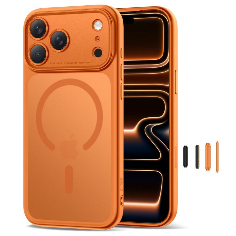 Kryt Tech-Protect Magpeak Magsafe Cc iPhone 17 Pro Matte Cosmic Orange