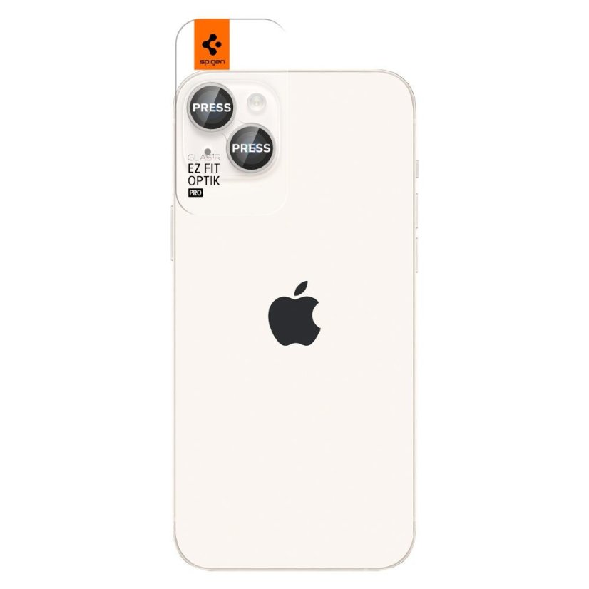 Ochranné sklo zadnej kamery Spigen Optik.Tr ”Ez Fit” Camera Protector 2-Pack iPhone 14 / 14 Plus / 15 / 15 Plus Starlight