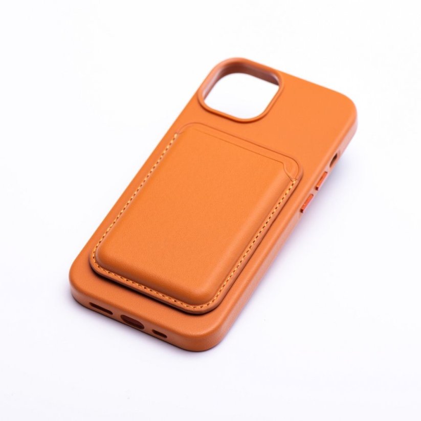 Kryt Leather Mag Wallet s MagSafe Orange