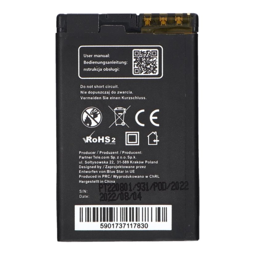 Akkumulátor Battery Nokia 5310 Xm / 6600F / 7210S / 7310S 950 mAh Blue Star Premium