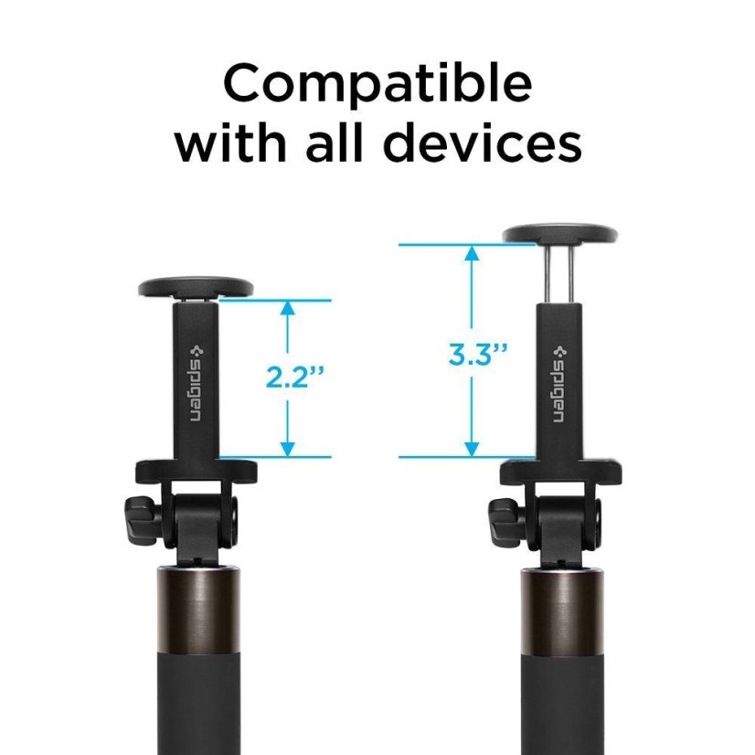 Selfie tyč Spigen S530W Bluetooth Selfie Stick Black