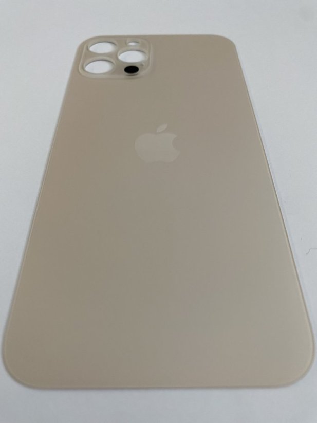 Apple iPhone 12 Pro - Sklo zadného housingu so zväčšeným otvorom na kameru (Gold)