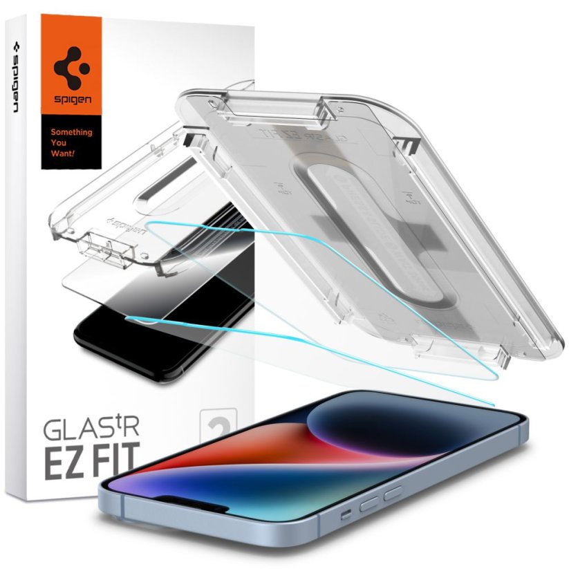 Ochranné tvrdené sklo Spigen Glas.Tr ”Ez Fit” 2-Pack iPhone 13 / 13 Pro / 14