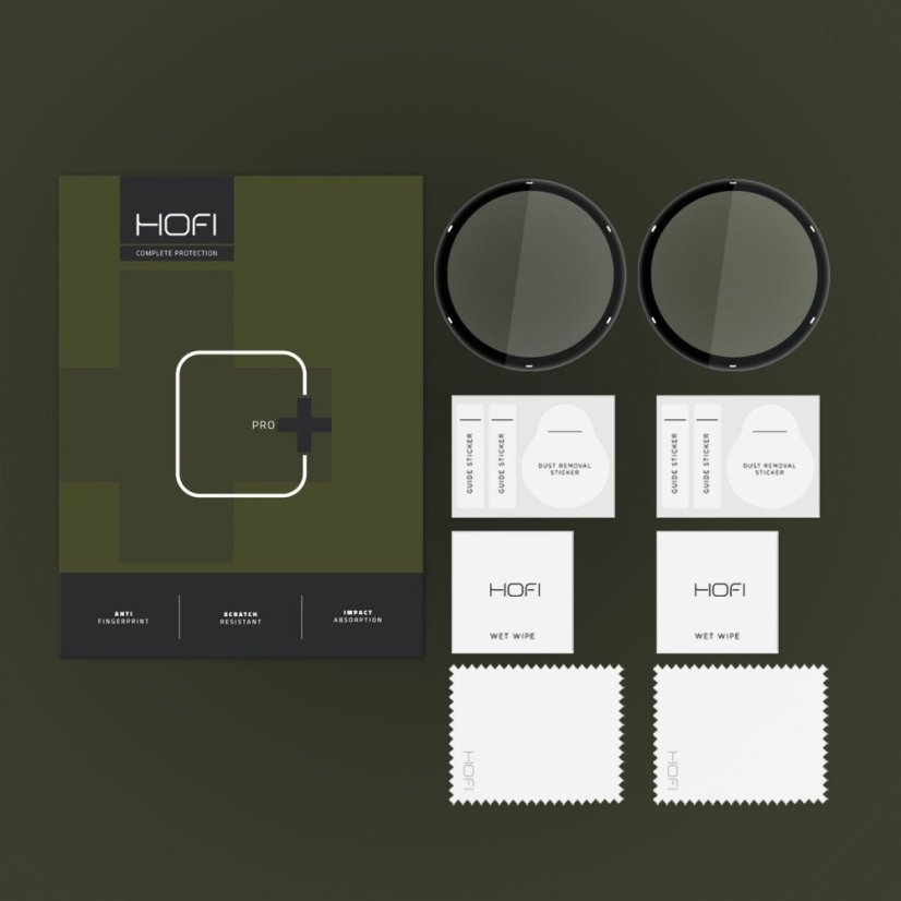 2ks v balení, set hybridných skiel Hofi Hybrid Pro+ 2-Pack Garmin Vivoactive 5 Black