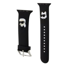 Karl Lagerfeld Karl and Choupette Head NFT remienok pre Apple Watch 42/44/45/46/49 Black