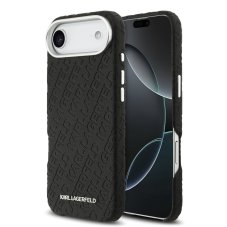 Karl Lagerfeld Grained PU Repeated Logo MagSafe zadní kryt pro iPhone Air Black