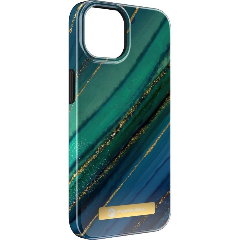 Kryt Forcell F-Protect Mirage Case s MagSafe iPhone 15 Plus Jade Marble