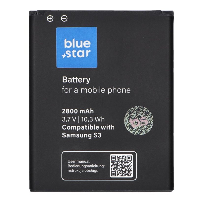 Akkumulátor Battery Samsung Galaxy S3 I9300 2800 mAh Blue Star Premiumh