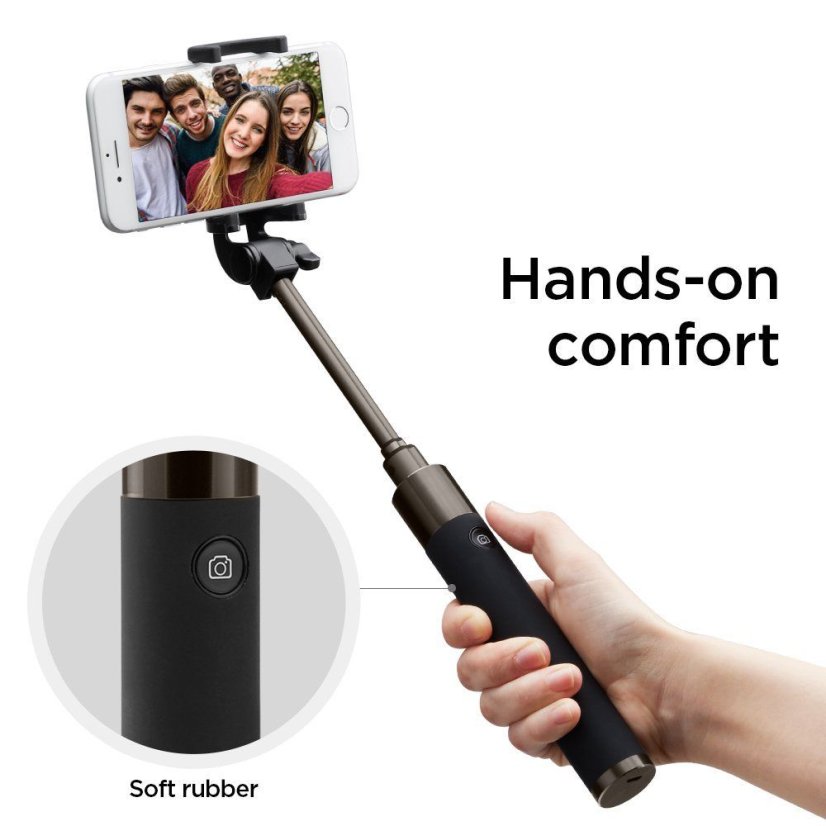 Selfie tyč Spigen S530W Bluetooth Selfie Stick Black