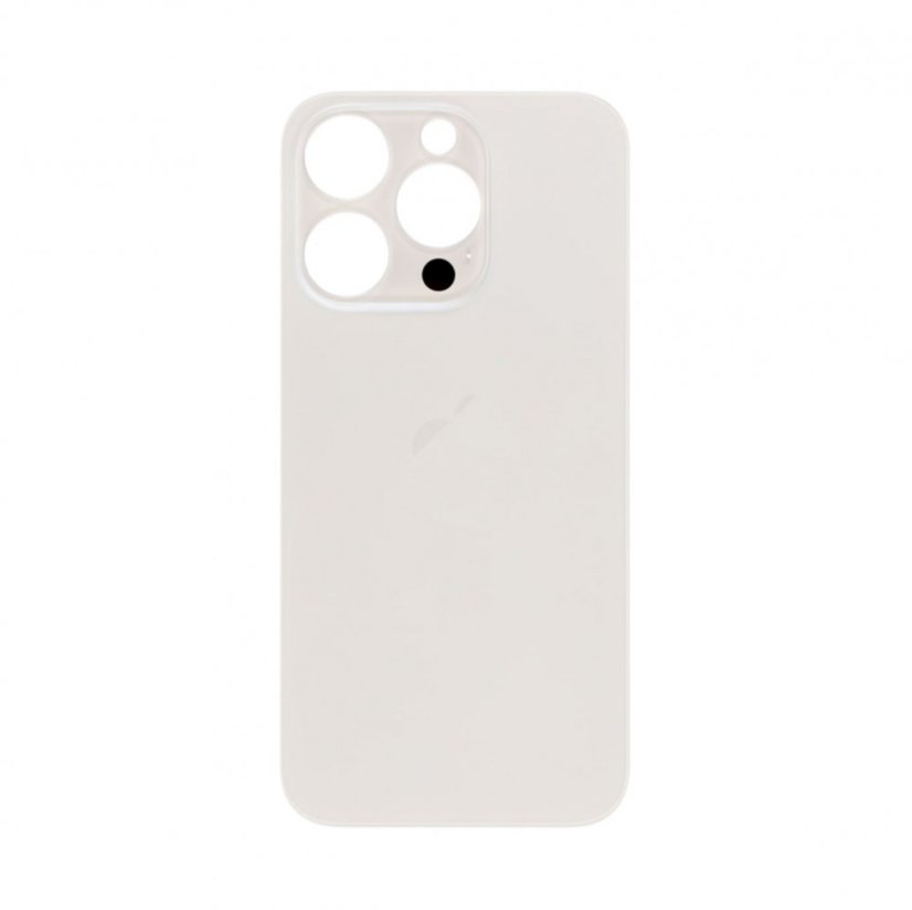 Apple iPhone 15 Pro Max - Náhradné zadné sklo housingu (White Titanium)