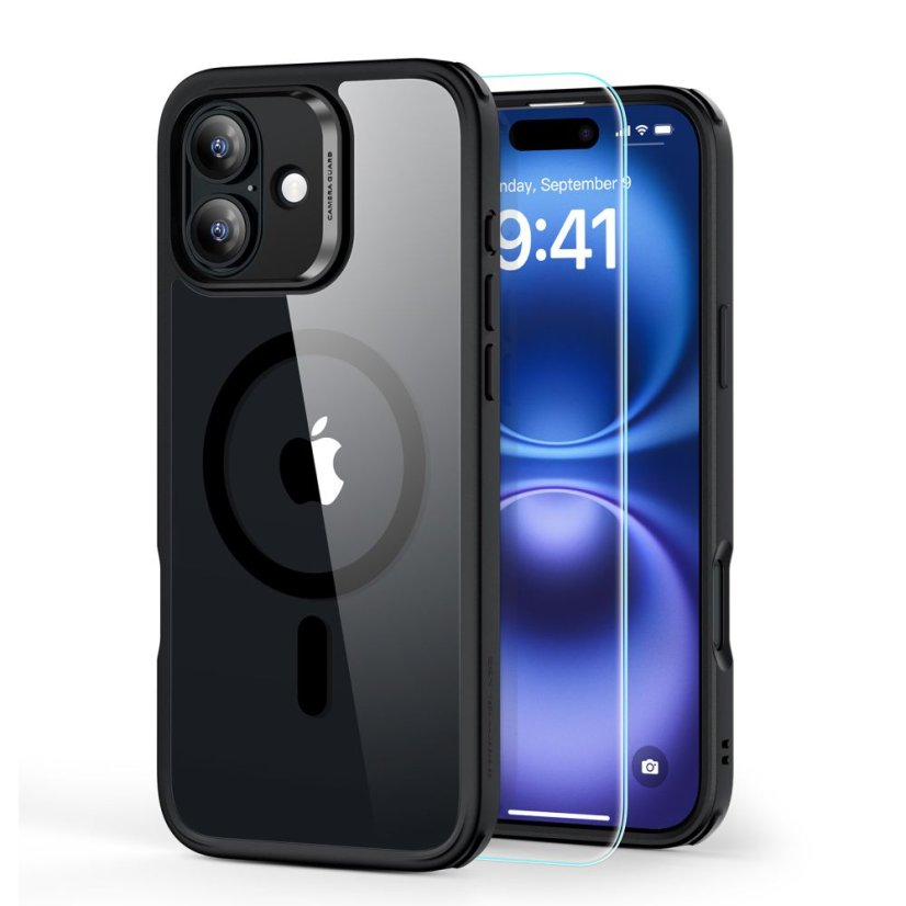 Ochranné sklo ESR Classic Hybrid Halolock Magsafe & Tempered Glass iPhone 16 Plus Clear/Black