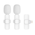 Wireless Lavalier Microphone Lightning Double (2 In Set) K1 White