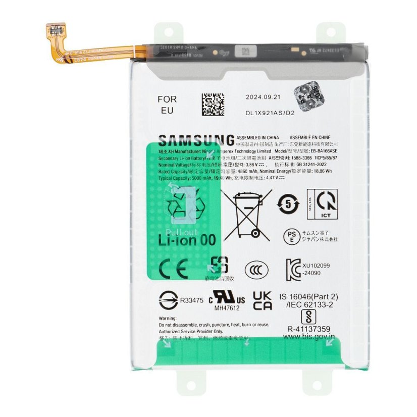 Akkumulátor Battery Eb-Ba166Ase Samsung Galaxy A26 5G A266B Gh82-37053A (Service Pack - eredeti pótalkatrész)