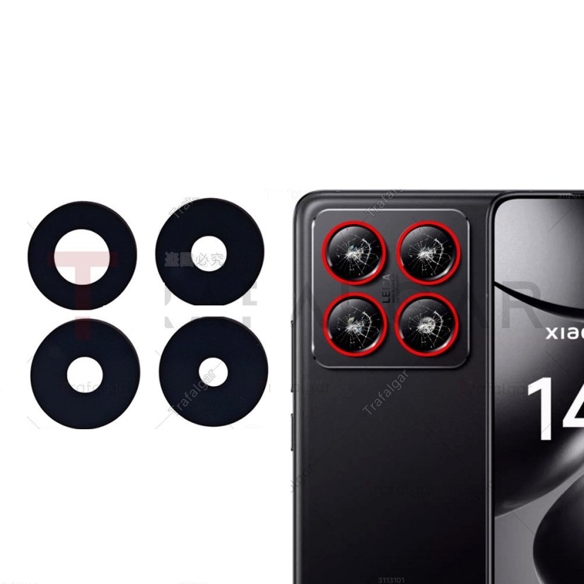 Csere hátsó kameraüveg - Xiaomi 14T Pro