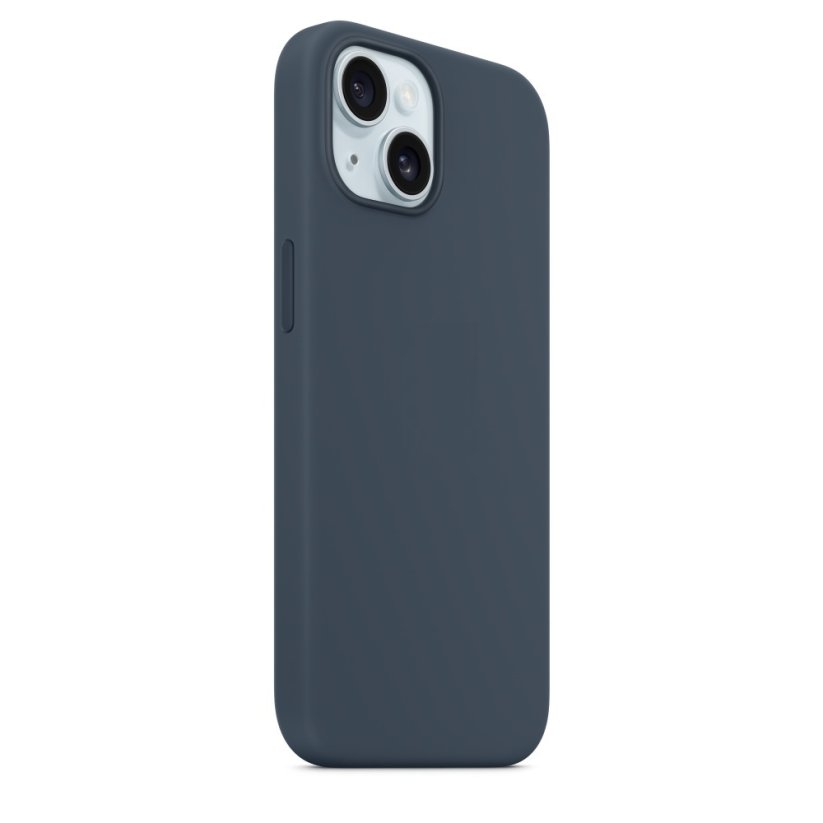iPhone 15 Silicone Case s MagSafe - Storm Blue design (tmavomodrý)