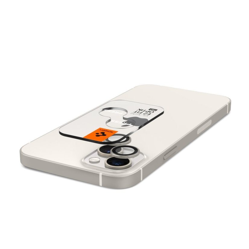 Ochranné sklo zadnej kamery Spigen Optik.Tr ”Ez Fit” Camera Protector 2-Pack iPhone 14 / 14 Plus / 15 / 15 Plus Starlight