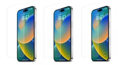2+1 ZADARMO! 3PACK Ochranné tvrdené sklo - Apple iPhone 14 Pro s malým výrezom na slúchadlo
