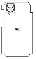 Hydrogel - zadná ochranná fólia - Samsung Galaxy M12 - typ výrezu 2