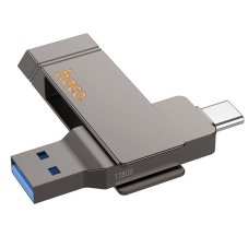 Pamäťová karta Pendrive 128Gb USB 3.2 (USB A + USB C) Hoco Ud15 Gray Pamäťová karta Pendrive 128Gb USB 3.2 (USB A + USB C) Hoco Ud15 Gray