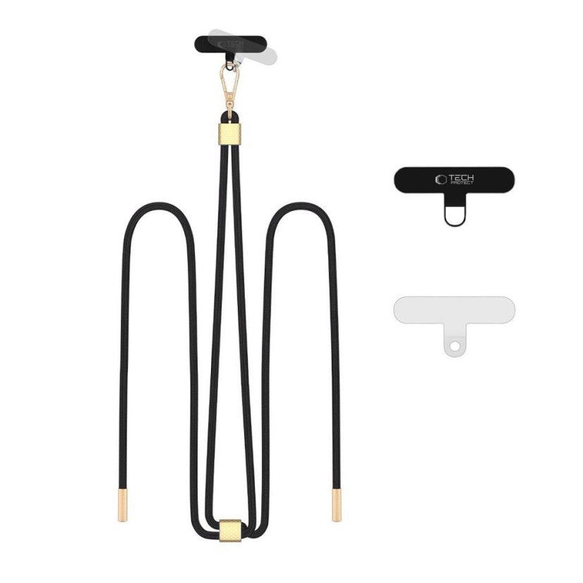 Tech-Protect C2S kötél keresztóraszíj Black/Gold