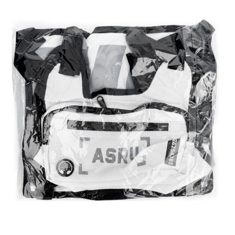 Sports bag na hrudník pre mobilné telefóny a kľúče biely ( 4,5" - 6,5" )