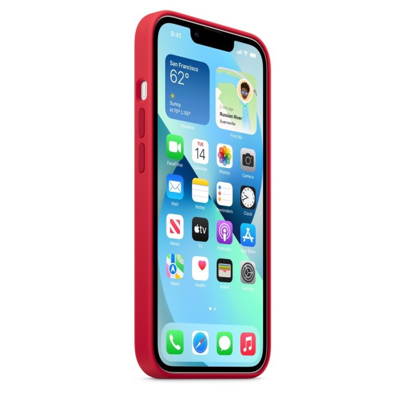 iPhone 13 Silicone Case s MagSafe - (PRODUCT)RED™ design (červený)