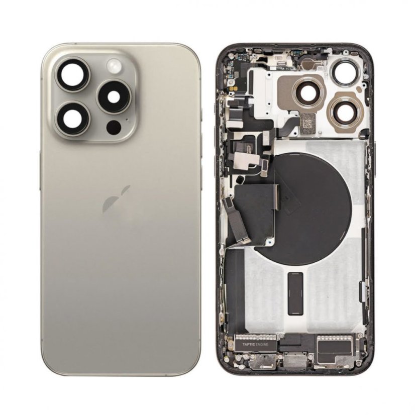 Apple iPhone 14 Pro - Zadný housing s predinštalovanými dielmi (Gold)