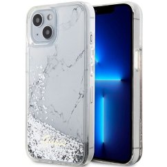 Kryt Guess Case iPhone 13 / 14 / 15 Guhcp14Slcsgsgh (Liquid Glitter Marble) White