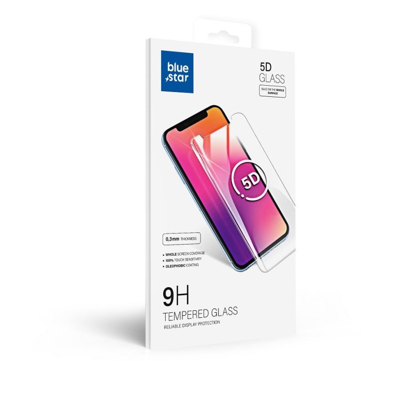 Védő edzett üveg 5D - Xiaomi 12 Pro (Full Glue/Case Friendly) - Fekete
