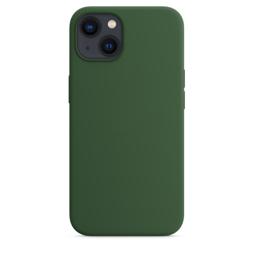 iPhone 13 mini Silicone Case s MagSafe - Clover design (zelený)