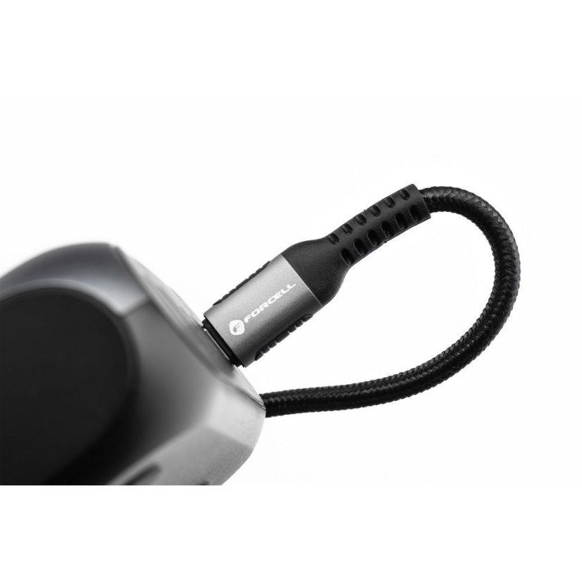 Kábel Cable USB C to USB C Forcell F-Energy Qc4.0 Pd 5A 240W Cafule 1,2 M C263 Black