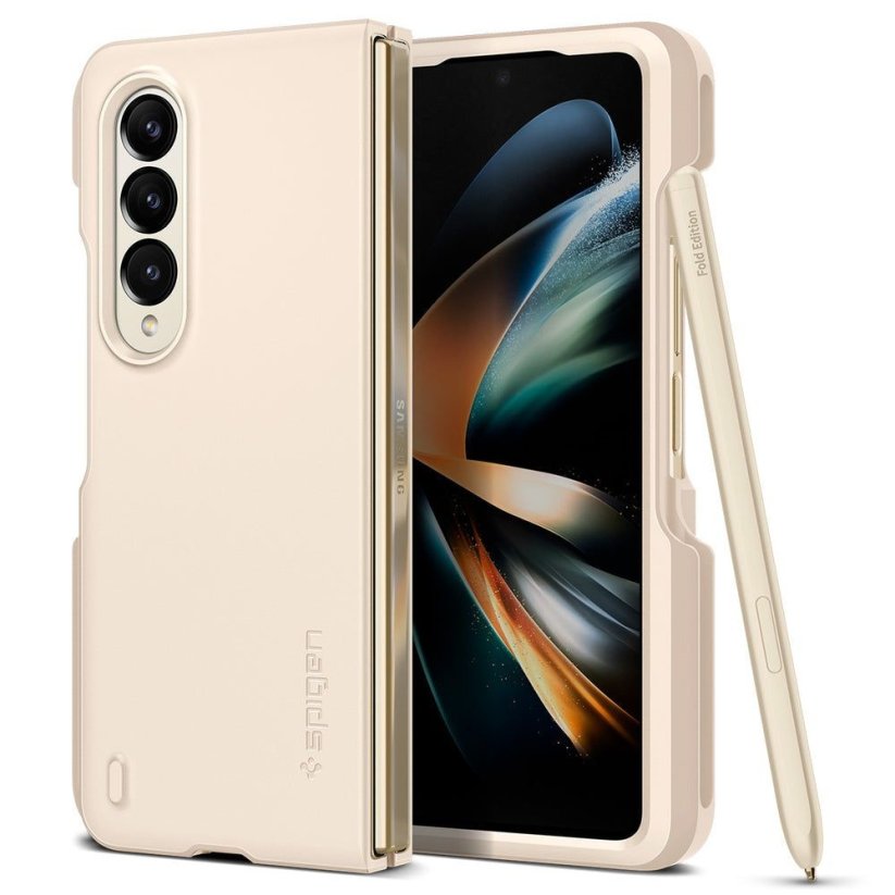 KRYT SPIGEN THIN FIT PEN SAMSUNG GALAXY Z FOLD 4 PEARLED IVORY