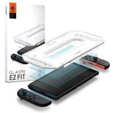 2 darabos csomag, Spigen Glas.Tr "Ez Fit" 2-Pack védőüveg Nintendo Switch 2 átlátszó