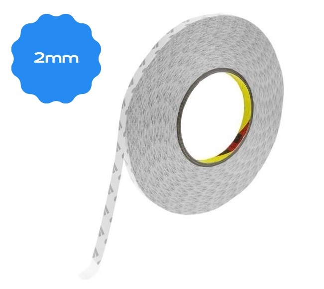 3M - kétoldalas ragasztószalag - 2mm x 50m (átlátszó)