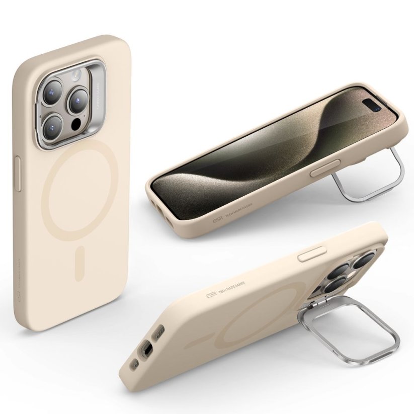 Kryt ESR Cloud Kickstand Halolock Magsafe iPhone 15 Pro Beige