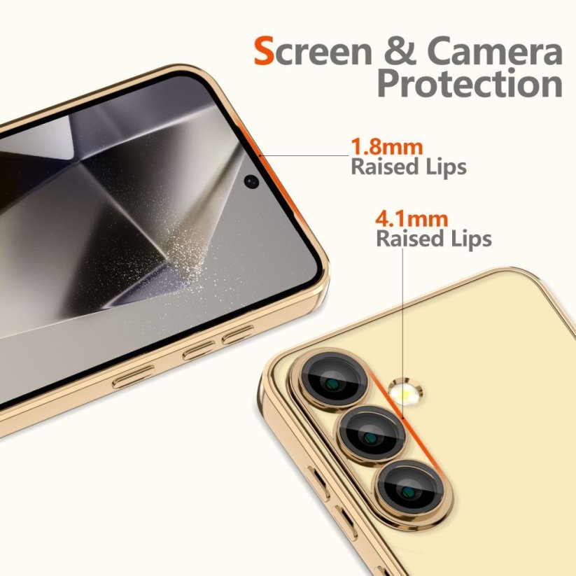 Kryt Tech-Protect Magflex Magsafe Samsung Galaxy S25 Edge Shiny Gold