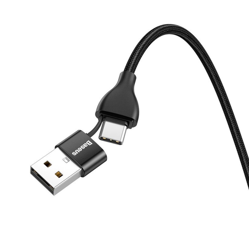 Baseus nylon kábel USB/USB Typ-C/Lightning 2A 1metrový pre rýchlonabíjanie 18W