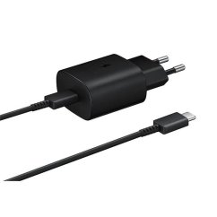 EP-TA800EBE + EP-DA705BBE Samsung 25W cestovná nabíjačka + USB-C/USB-C dátový kábel Black (Service Pack - originálny diel)